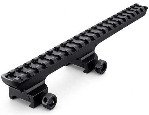 GOTICAL 22 Slots 8.75" / 225mm Length Extended Long Picatinny Rail Cantilever Mount 1" Riser Rail for Optics Flashlight Laser Lightweight Design Alumium Matt Finish Black