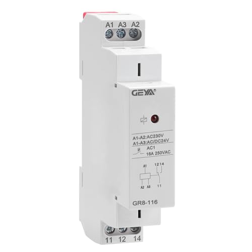 Intermediate Relay Auxiliary Relay 16A 1SPDT Din Rail (GR8-116, AC230V&DC24V) - size: GR8-116,AC230V&AC/DC24V