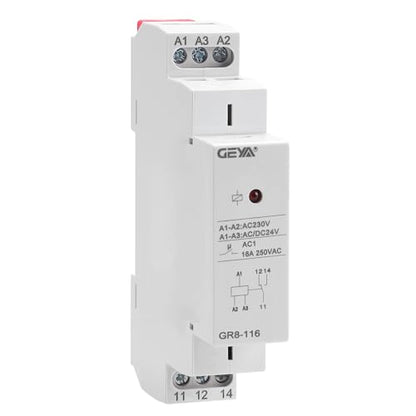 Intermediate Relay Auxiliary Relay 16A 1SPDT Din Rail (GR8-116, AC230V&DC24V) - size: GR8-116,AC230V&AC/DC24V
