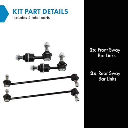 TRQ Front & Rear Sway Bar Stabilizer Link Set - style: PSA27972
