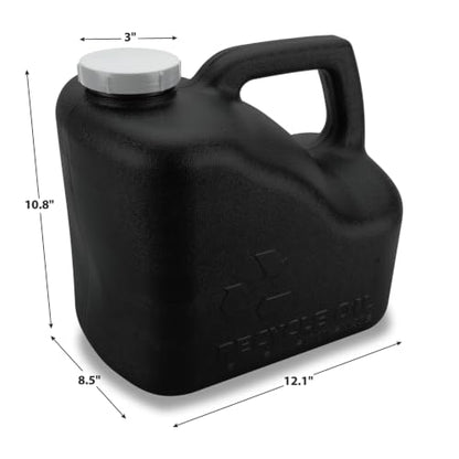 Performance Tool W4067 12-Quart Used Oil Transport Jug, Black