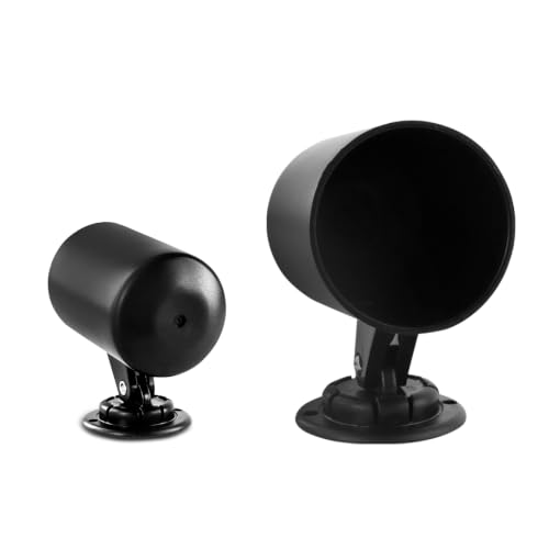 360° Swivel Single Gauge Pod Holder – Universal Fit 2-1/16" (52mm) Gauge Mount, Black ABS Plastic for Car & Truck Dash