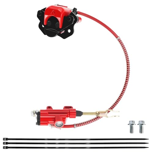 PRO BAT Rear Brake Master Cylinder Caliper Assembly - color: red