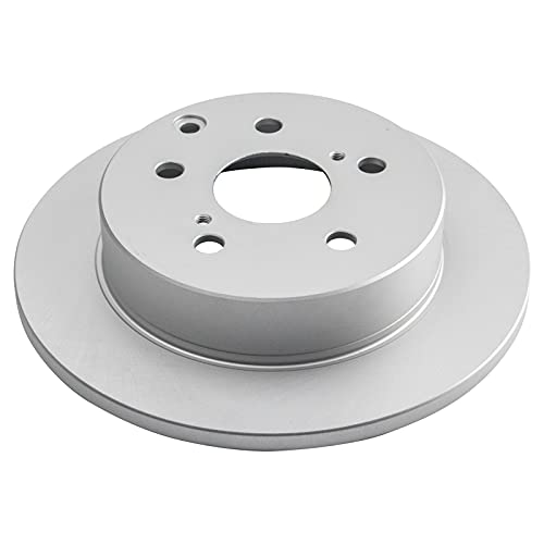 TRQ Rear Brake Pad and Rotor Set Ceramic Solid G Coated Rotors 11.06 in - style: BKA14732