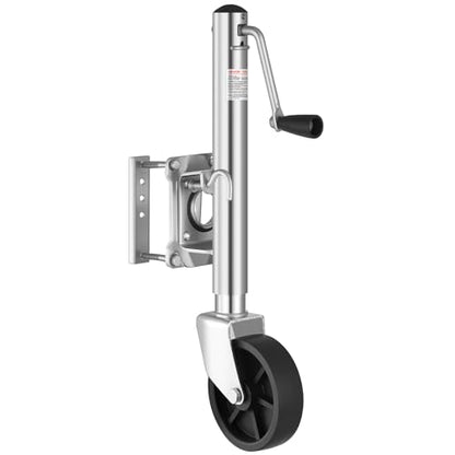 VEVOR Trailer Jack with Wheel, 1000 lbs Load Capacity, Heavy Duty Swivel Boat Trailer Jack with PP Single Wheel & Ergonomic Handle, 10-inch Lift, Fit for RVs, Boats, Horse Trailers, Utility Trailers - size: 1000lbs Upgraded (10-inch Lift)