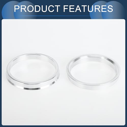 Hub Centric Rings, 64.1mm ID to 72.6mm OD Vehicle Wheel Hubrings Aluminum Alloy, 4 Pcs - size: 64.1mm to 72.6mm