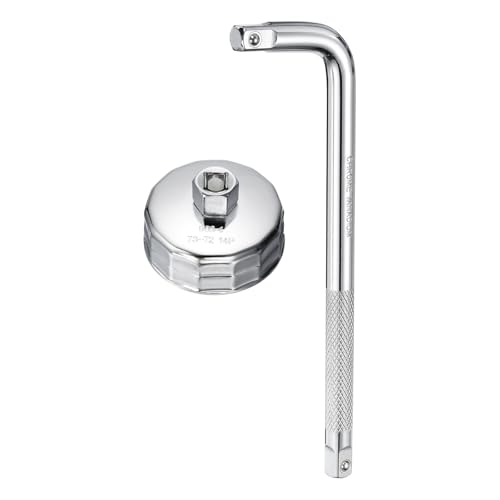HARFINGTON Oil Filter Cap Wrench 14 Flute 72mm ID 1/2" CR-V Steel(903-4) - size: 72mm x 14 Flute(903-4)