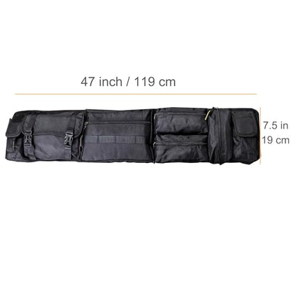 Larswon Heavy-Duty UTV Roll Cage Storage Bag Organizer - 7-Pocket Water Resistant Gear Bag Compatible with Polaris RZR, Can-Am, Honda Talon, Yamaha, ATV & Golf Carts Black - color: Black