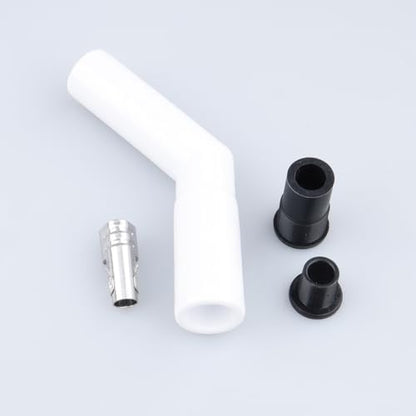 AC PERFORMANCE 45 Degree Ceramic Spark Plug Boot Kit White - color: White, size: 45 Degree - 1PC