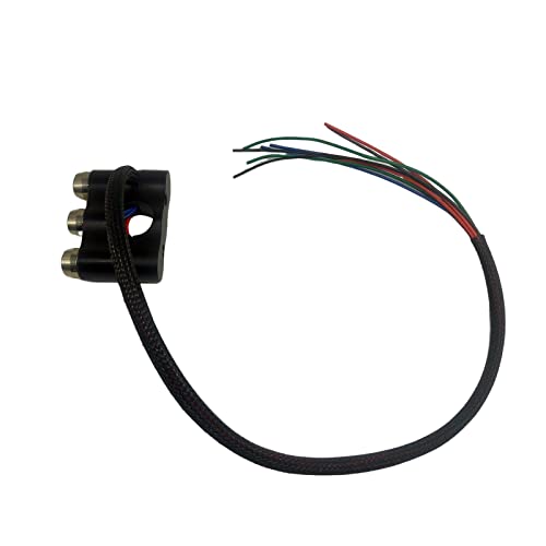 Rayana 7/8" Motorcycle Handlebar 3 Push Button Switch for Horn Start Kill Momentary Switch(MMM) 22mm