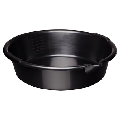 (3 Pack) 7-Quart Automotive Drain Pan with Built-in Scale and Spout, Leakproof Heavy Duty Oil Catch Pan, Anti-Splash Fluid Tray for Car, Motorcycle, Garage Auto Repair Maintenance