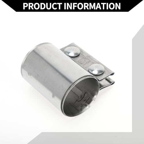 Exhaust Pipe Clamp/Exhaust Muffler Tube Joint for Car Truck/Durable Stainless Steel 2.17" 87mm / 1 Pc Silver Tone - size: 2.17''