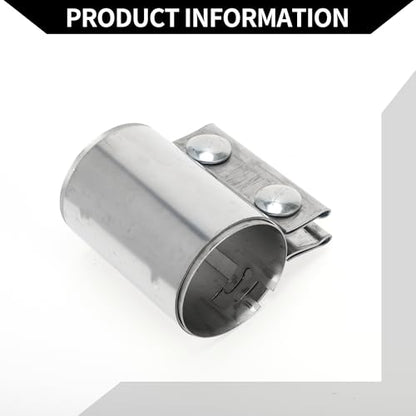 Exhaust Pipe Clamp/Exhaust Muffler Tube Joint for Car Truck/Durable Stainless Steel 2.17" 87mm / 1 Pc Silver Tone - size: 2.17''