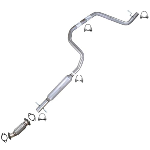Exhaust System Kit Compatible for 2009-2012 Chevy Malibu 3.6L (Front Pipe Resonator and Intermediate Pipe, 2008-2012 Chevy Malibu 3.6L) - color: Front Pipe Resonator and Intermediate Pipe