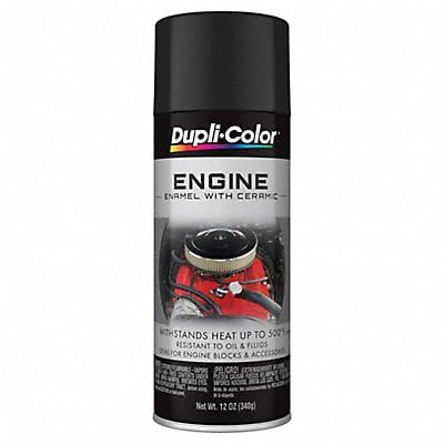 Dupli-Color Engine Paint with CERAMIC, Low Gloss, Black, 12 oz - color: Black, size: 1 Count (Pack of 1)