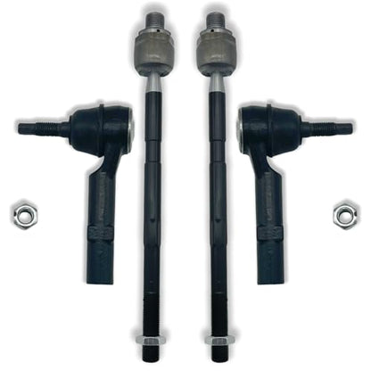 4PCS Front Inner & Outer Tie Rods | ES800286 X2 EV800572 x2 - size: ES800286 X2 EV800572 x2