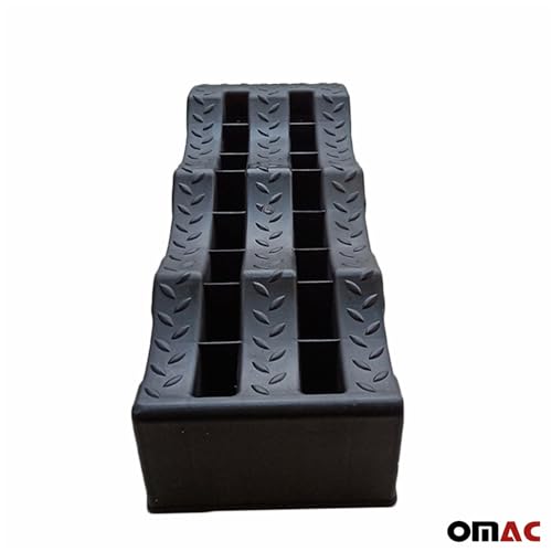 OMAC 4 Pcs Set Multi-Level Ramps for RV Trailer Camper Car Wheel Chocks/Stabilizer - size: 4 Pieces Set / Multi Level