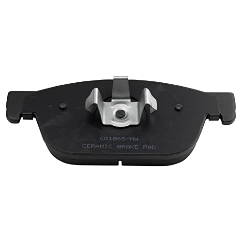 TRQ Front Ceramic Brake Pad Set Includes Contact Point Grease - style: BFA15072