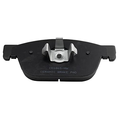 TRQ Front Ceramic Brake Pad Set Includes Contact Point Grease - style: BFA15072