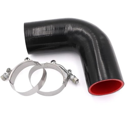 90 Degree Elbow 2.5 inch Silicone Coupler Intercooler Hose 4-Ply - size: ID 2.5"