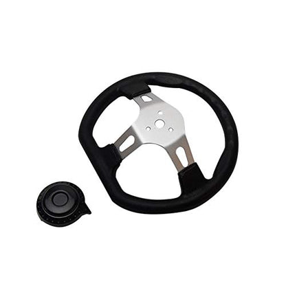 Go Kart Steering Wheel 10.5inch, 3 Spoke Universal Replacement Wheel