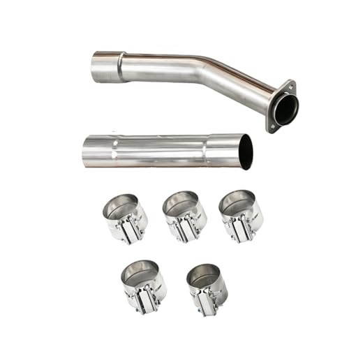 1 Set Stainless Steel Exhaust Pipes for Ford F150 2018-2020 3.0L 4" Powerstroke Diesel - size: for 2018-2020 F150