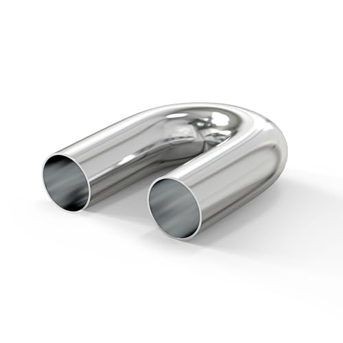 GASHER 1PCS 180 Degree Aluminum Alloy Tube Intercooler Pipe Air Intake Tube 3"OD, Leg Length 4" (100mm) - color: 180 degree, size: 3"OD (1 PC)