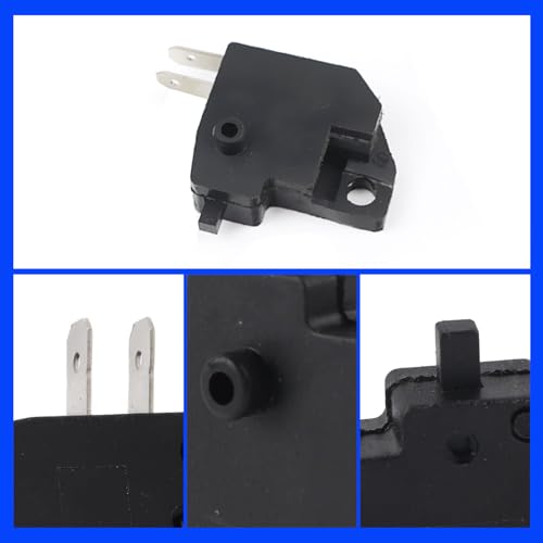 2 PCS Motorcycle Right Brake Light Switch, Right Front Hydraulic Brake Master Cylinder Light Stop Switch Kit, Handlebar Awitch Replacement, Universal for Motorcycles Off-Road Vehicles (Black)