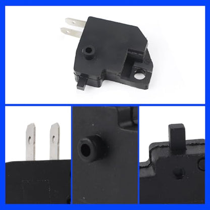 2 PCS Motorcycle Right Brake Light Switch, Right Front Hydraulic Brake Master Cylinder Light Stop Switch Kit, Handlebar Awitch Replacement, Universal for Motorcycles Off-Road Vehicles (Black)