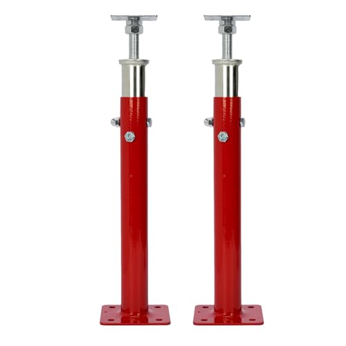 2 PCS Adjustable House Jacks Post for Leveling, 19"-36"(1'7"-3'), Red - color: Red