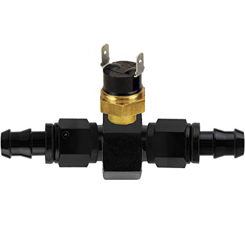 Transmission Oil Cooler Radiator Dual Electric Fan In-Line Coolant Hose Thermostat Switch Wiring Kit Car Truck (180'F On - 165'F Off, 8AN) - color: 180'F On - 165'F Off, size: 8AN