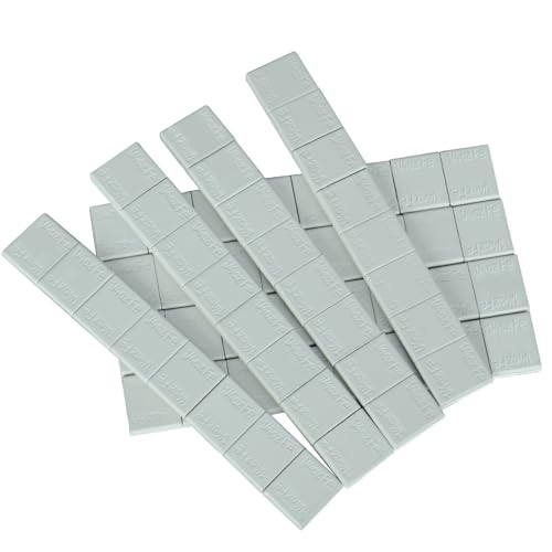 Upgraded 1/4oz 64Pcs Adhesive Wheel Weights Stick On for Steel Rims Corrosion-Resistant Coated Painted Tire Balancing Weight 0.25 oz, 64 Pack