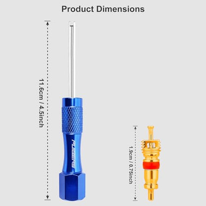 2-Pack Schrader Tire Valve Tool with 10 Brass Valve Cores - size: Schrader 2 PACK+10Cores