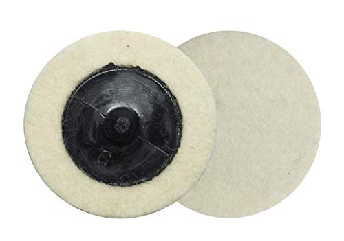 Benchmark Abrasives 2 Inch Sanding Discs Felt Quick Change Wool Buffing Pad for Drill & Die Grinder - Surface Conditioning Tool for Deburring, Polishing, Buffing Polishing Wheel for Drill - 10 Pack