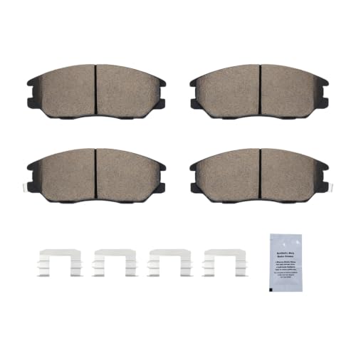 HUSCH Brake Kit Ceramic Brake Pads and Brake Rotors Fit for Toyota Tundra - size: 31482+D1303