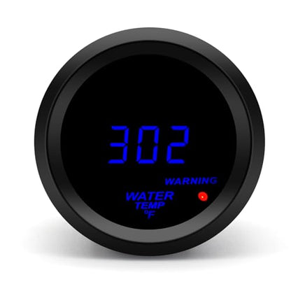 Car Digital Gauge 52mm Blue LED Automobile Meter… (Water Temp 104-302F) - style: Water Temp 104-302F