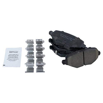 TRQ Rear Brake Pad and Rotor Set Ceramic Solid G-Coated - style: BKA14748