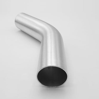 AC PERFORMANCE 2.5" 45° Degree Aluminum Elbow Intercooler Air Intake Tube - color: Silver 45, size: 2.5" (63mm)