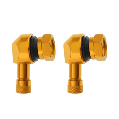 90° Tire Valve Stems 11.3mm Aluminum Forged for Scooter E-Bike ATV - color: Gold