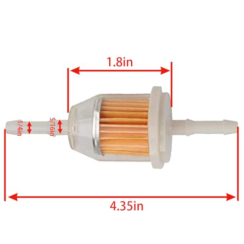 25 050 22-S Inline Fuel Filter Am116304 for John Deere Kohler Gy20709 120-436 1/4 Inch and 5/16 Inch Fuel Line Replaces 71-5960 120-436 GY20709 38666 149-2206-01 21541500 98021（2Pack）