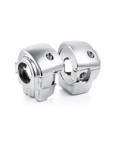 Switch Housings Caps Set Fit for Harley Davidson Electra Glide Road King Tri Glide 1996-2013, Chrome