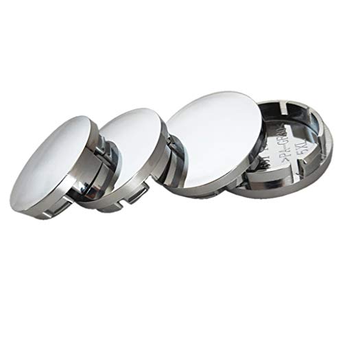 4 Pcs/Set Black/Silver 56mm Universal Car Wheel Center Hub Caps ABS Caps Vehicle Decor