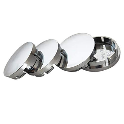 4 Pcs/Set Black/Silver 56mm Universal Car Wheel Center Hub Caps ABS Caps Vehicle Decor