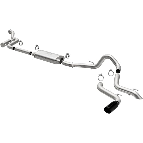MagnaFlow Performance Exhaust System 19678: Cat-Back, Overland Series, For 2024-2025 Toyota Tacoma 2.4L, Includes High Clearance Exhaust Tip and 4” Black Chrome Tip