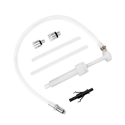 Fluid Pump for Standard Quart Bottles, Composite Plastic Heat-resistant Aging-resistant Transmission Oil Pump, Filling Tool with Third-hand Adapter, Universal for Most Vehicles (White)