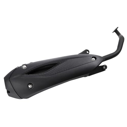 Mokuo Motorcycle Exhaust Assembly in Heavy Iron Material Compatible with Chinese GY6 125cc 150cc 4-Stroke Engine Scooter Moped RSZ 150cc,Xpro Bali 150