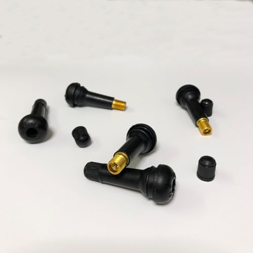 50Pcs TR414 Tubeless Valve Stems, Black Rubber Snap-in Valves Tubeless Tire Valve Stems Replacement for Tubeless 0.453 inches Rim Holes on Standard Auto Tires - size: TR414-50pcs