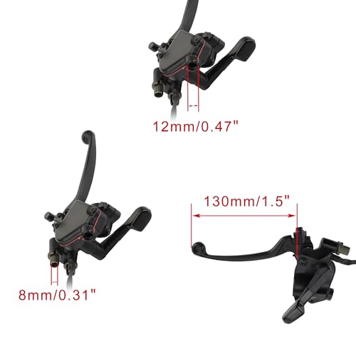 WOOSTAR 7/8" 22mm Thumb Throttle with Dual Brake Lever Assembly Replacement for 50cc 70cc 90cc 110cc 125cc 150cc 200cc 250cc 4 Wheeler Quad ATV Go Kart