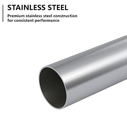 A-KARCK Straight Exhaust Pipe 2.5" OD, 304 Stainless Steel 48" Long Mandrel Exhaust Tube, Custom Your Own Exhaust System - size: 2.5", style: 48 INCH