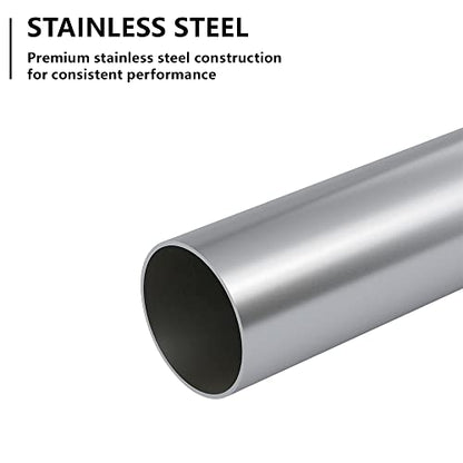 A-KARCK Straight Exhaust Pipe 2.5" OD, 304 Stainless Steel 48" Long Mandrel Exhaust Tube, Custom Your Own Exhaust System - size: 2.5", style: 48 INCH